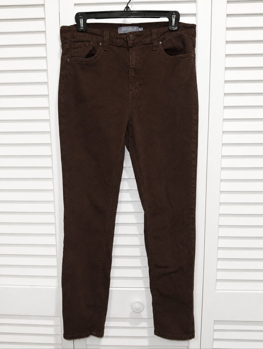 Just USA Espresso Brown Skinny Jeans size 30/10 - Picture 3 of 8